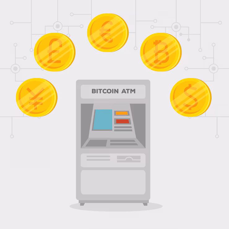 Crypto terminal at night