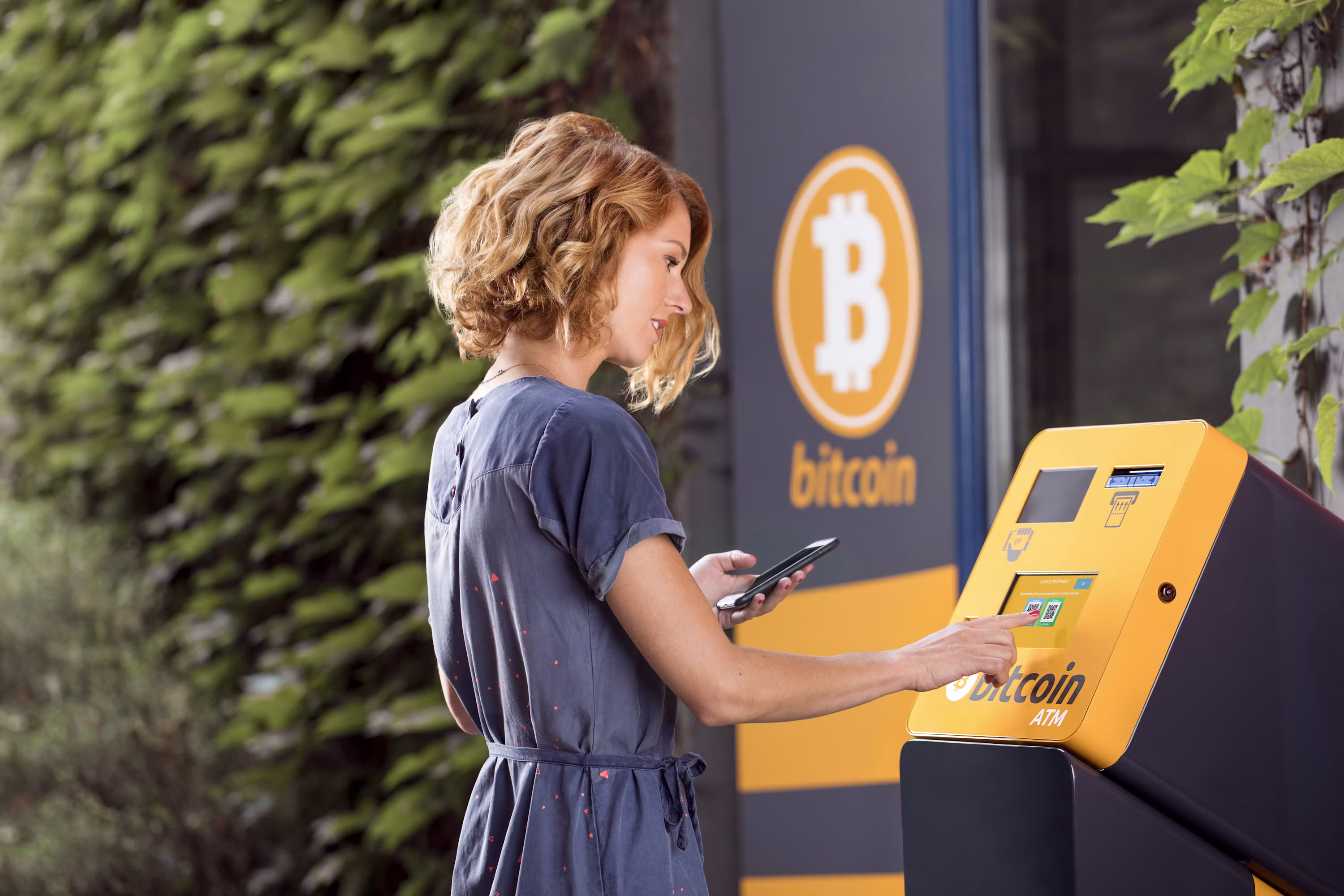 Bitcoin ATM kiosk screen